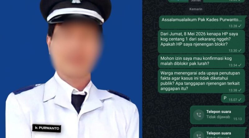 Kades MLIRIP GerCep BLOKIR WhatsApp WARTAWAN Setelah Dikonfirmasi KASUS Dugaan PENCABULAN Anak