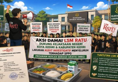 Gelar AKSI Damai, LSM RATU Desak AUDIT Secara INVESTIGATIF dan MENYELURUH Bagi Program MBG di KEDIRI