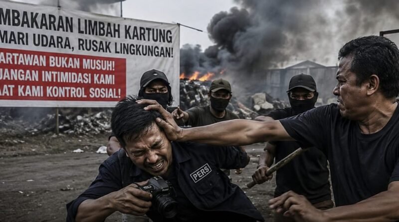 kebebasan PERS kembali DIUJI, seorang WARTAWAN diduga jadi korban PENGEROYOKAN usai UNGKAP dugaan pembakaran LIMBAH karung