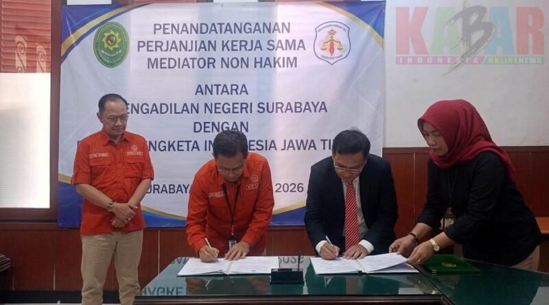 Lanjutkan PRESTASI Mediasi TERBAIK Tingkat Nasional, DSI Jawa Timur dan PN SuraBaya PERPANJANG Kerja Sama Penguatan MEDIASI Non-HAKIM