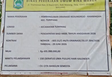 PEMERATAAN dan PERKUAT InfraStruktur PemKab Malang Bangun DRAINASE Desa KAMBINGAN Kecamatan TUMPANG